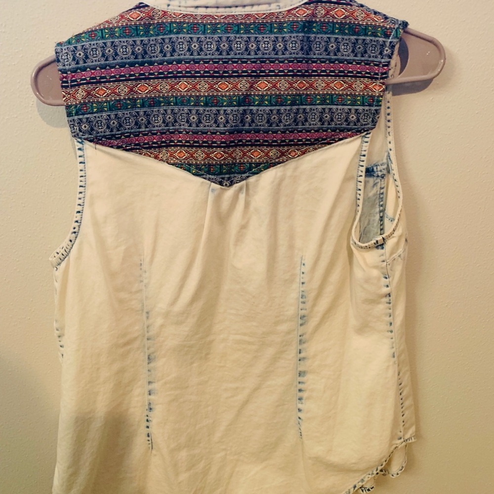 Aztec denim button down - Picture 3 of 3